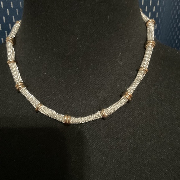 Ralph Lauren Elegant Multi Strand Spiga Chain Two Toned Silver/Gold NWOT - Picture 3 of 4